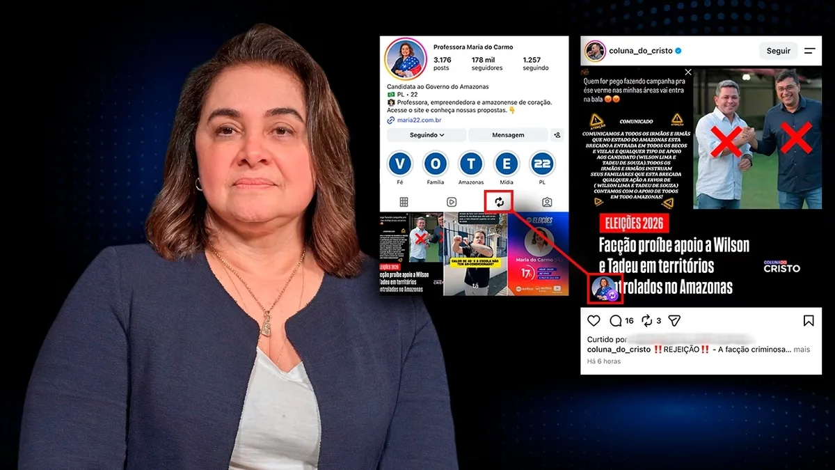Candidata do PL no AM, Maria do Carmo republica post atribuído à facção contra adversários