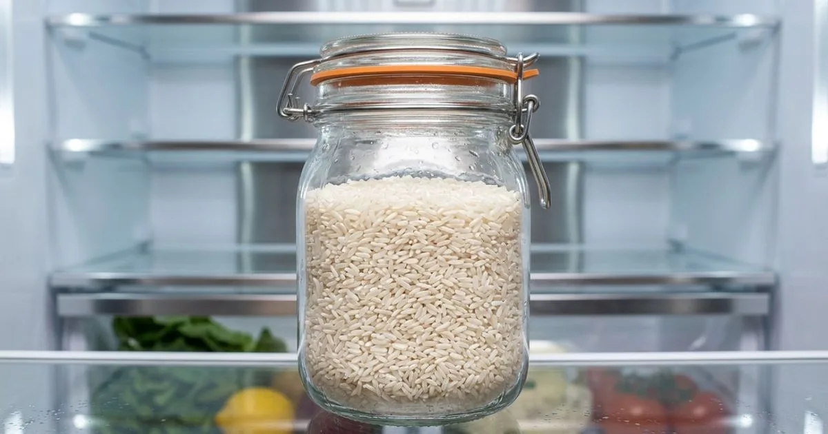 Arroz cru pode ser dividido em potes e levado à gaveta de legumes