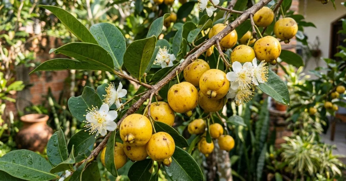 Gabiroba volta aos quintais com frutos amarelos e flores que atraem beija-flores