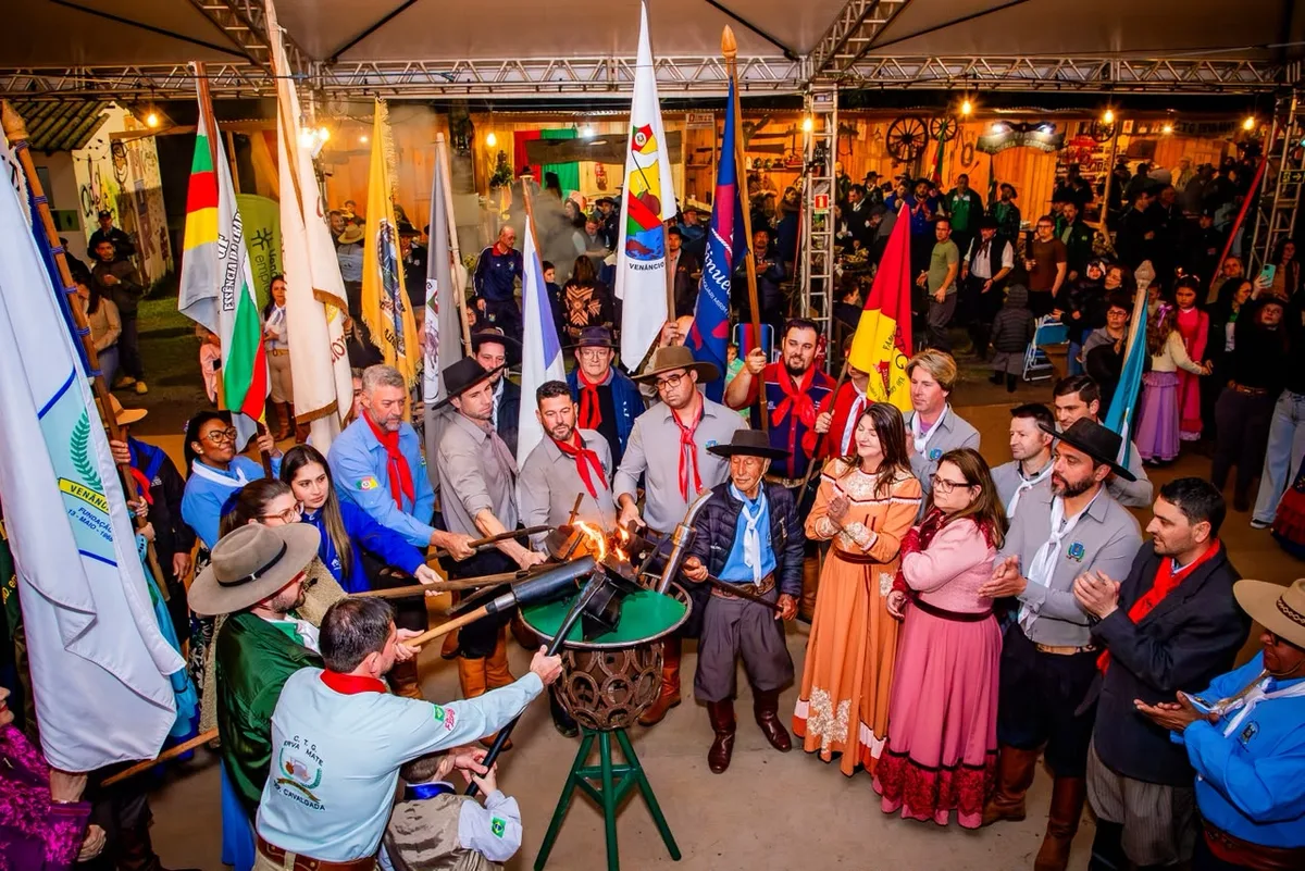 Aldeia Farrapa recebe abertura da Semana Farroupilha em Venâncio Aires