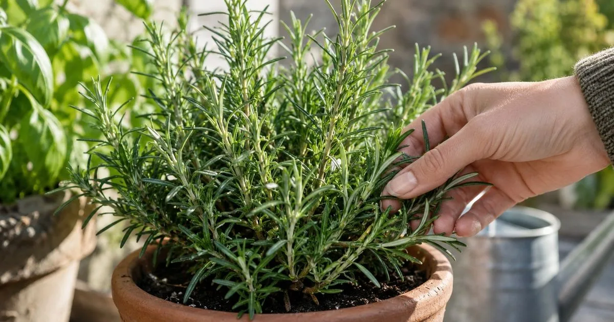 Poda profunda pode enfraquecer o alecrim cultivado em vaso