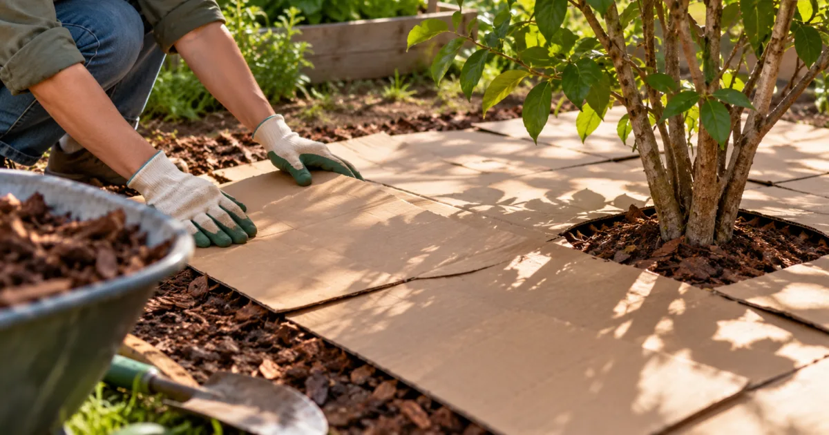 Como reaproveitar caixas de papelão na preparação do jardim