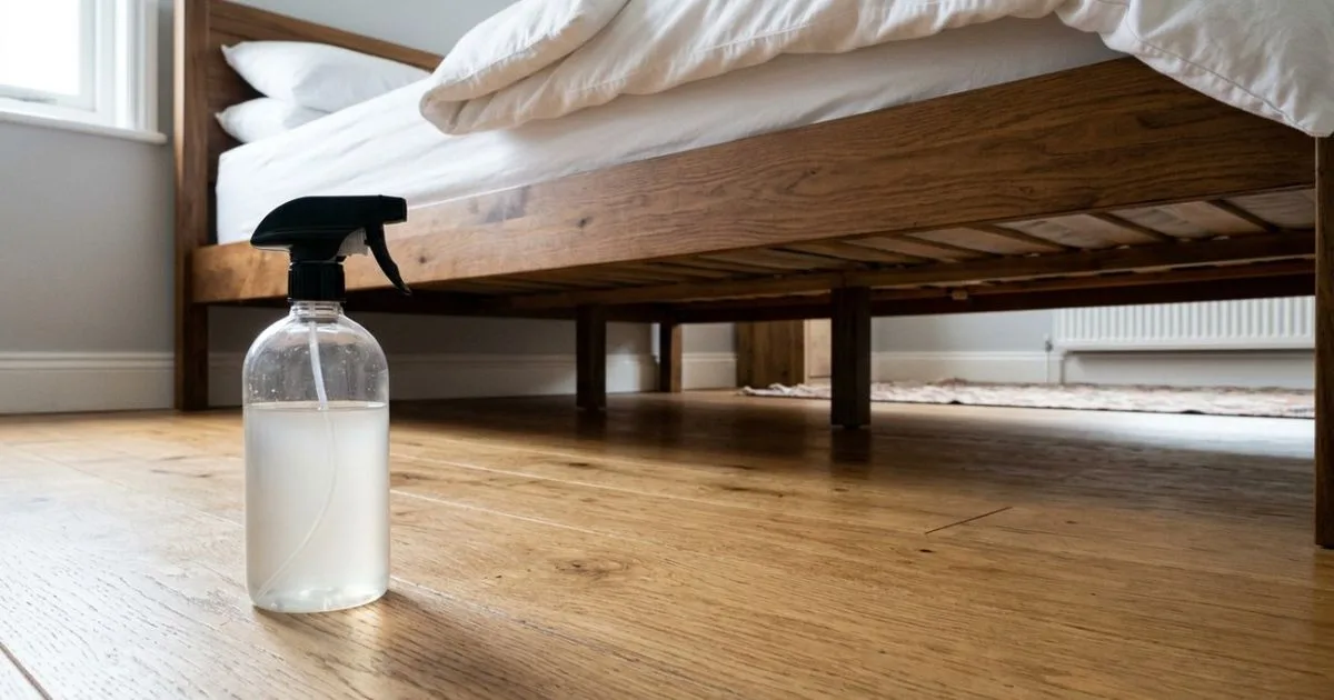 Vinagre diluído pode amenizar odores sob a cama, com cuidados no piso