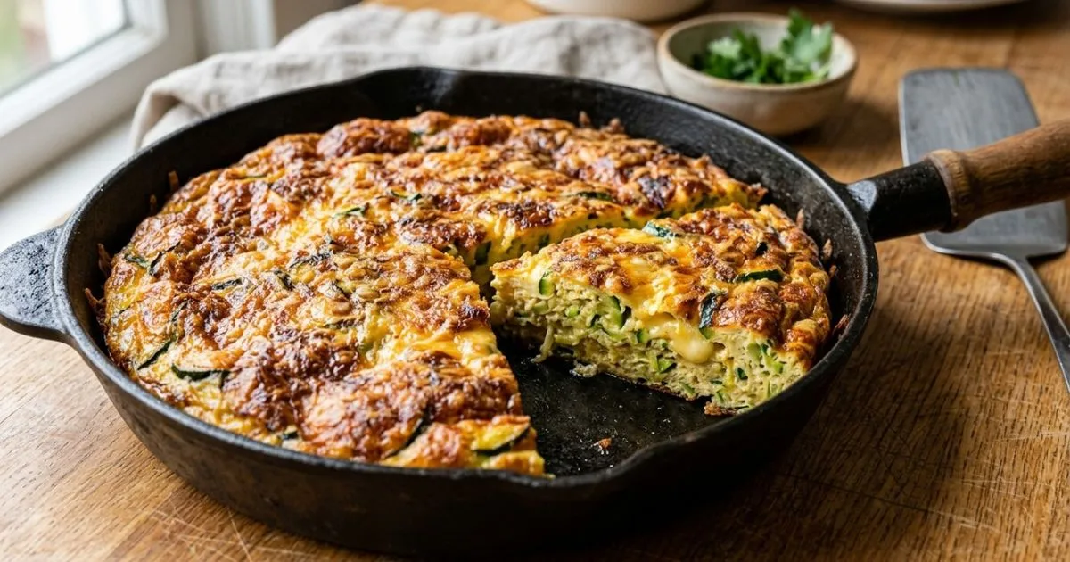Tortilha de abobrinha sem farinha fica dourada na frigideira