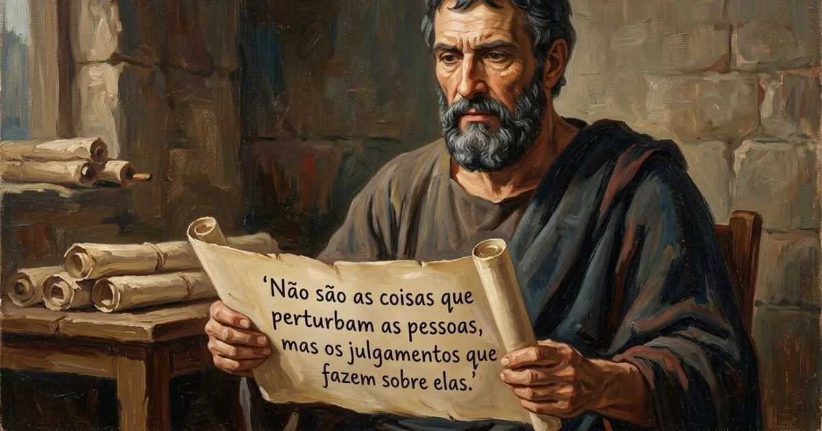 Epicteto aponta como as interpretações influenciam o sofrimento