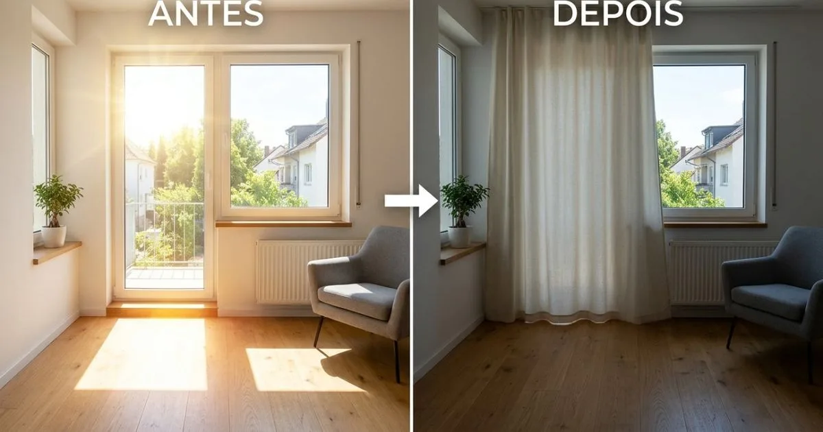 Cortinas ajudam a reduzir o esforço do ar-condicionado nos períodos de sol forte