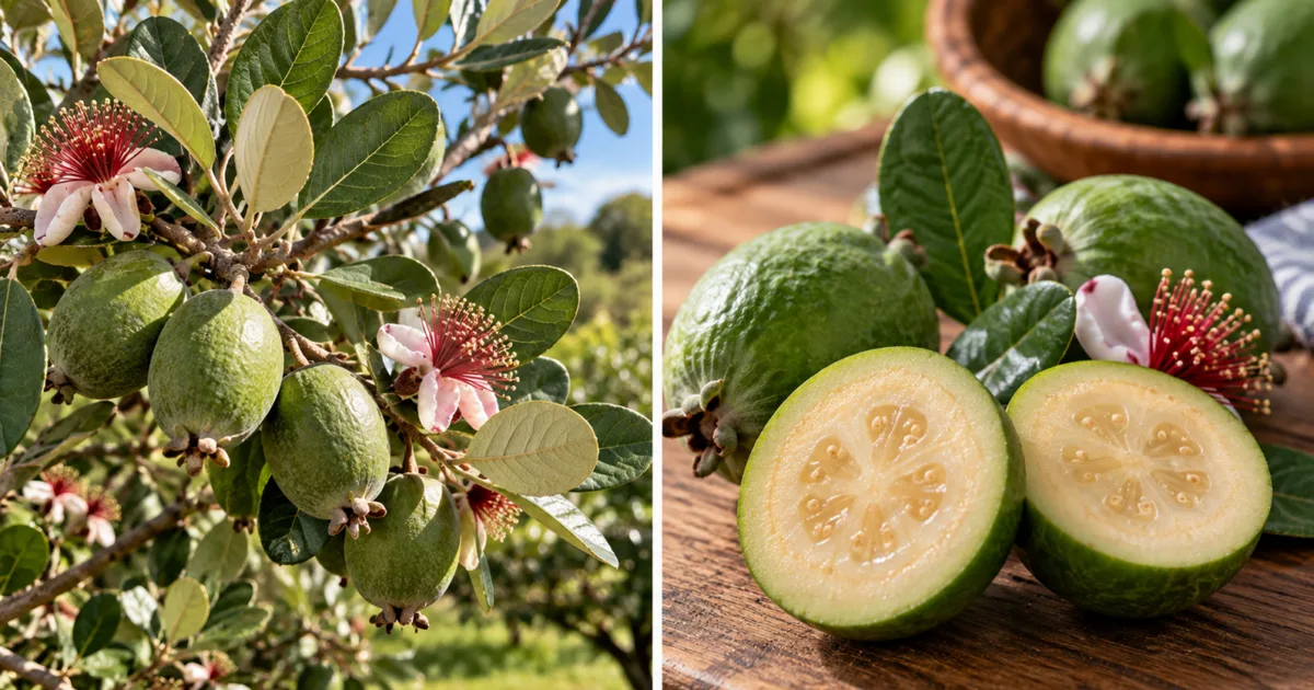 Feijoa mantém fruto verde e virou cultura comercial na Nova Zelândia