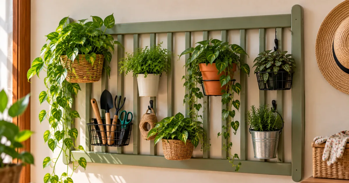 Grade de berço pode virar painel para plantas e objetos