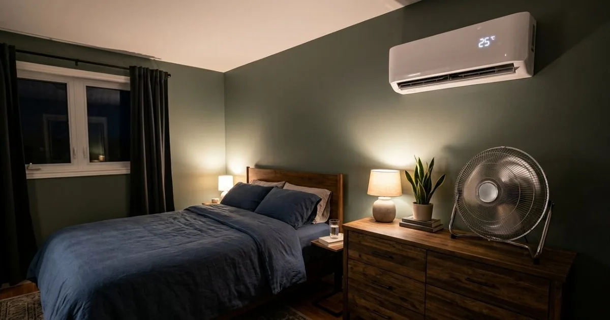 Como usar ar-condicionado e ventilador para reduzir o consumo à noite