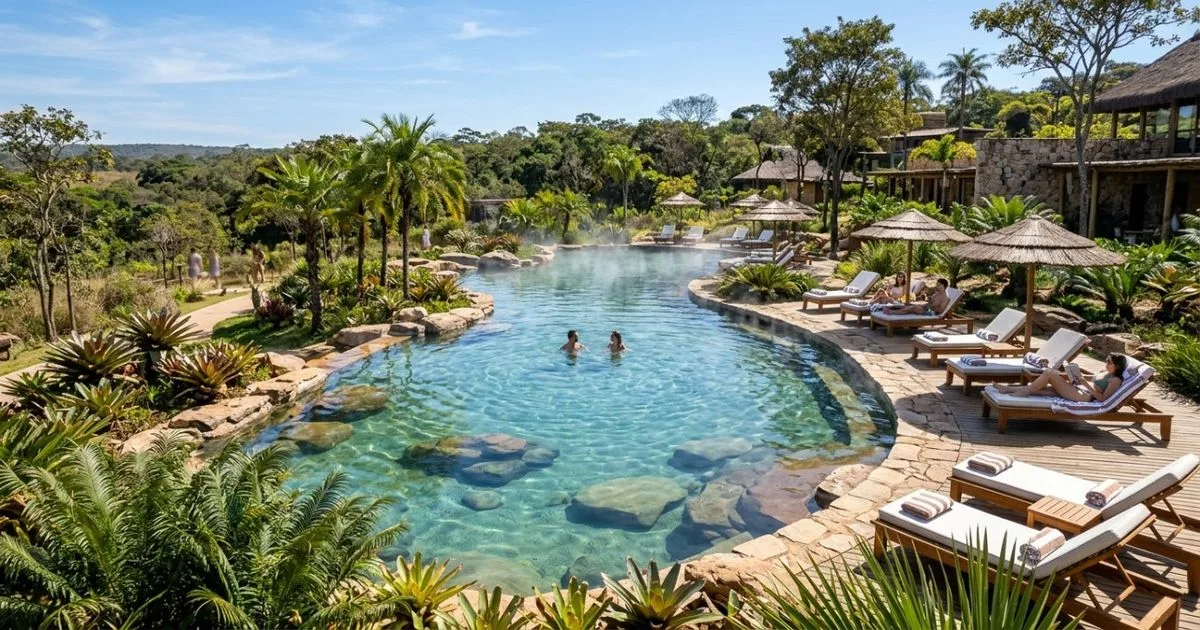 Rio Quente combina águas termais, parques aquáticos e paisagens do Cerrado