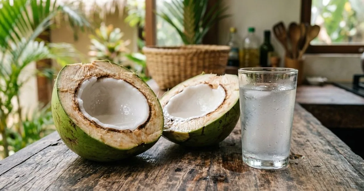 Água de coco pode hidratar, mas não substitui a água pura