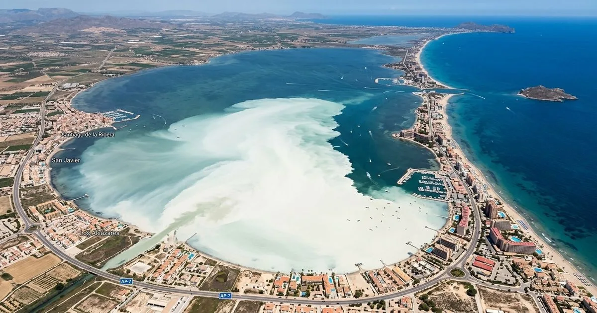 Mancha branca no Mar Menor cria área sem vegetação e reduz diversidade de peixes