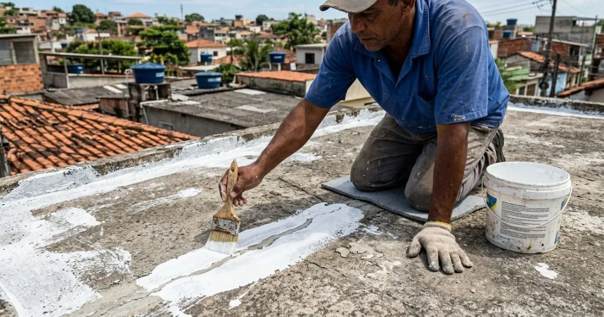 Como vedar pequenas goteiras e impermeabilizar o telhado com segurança