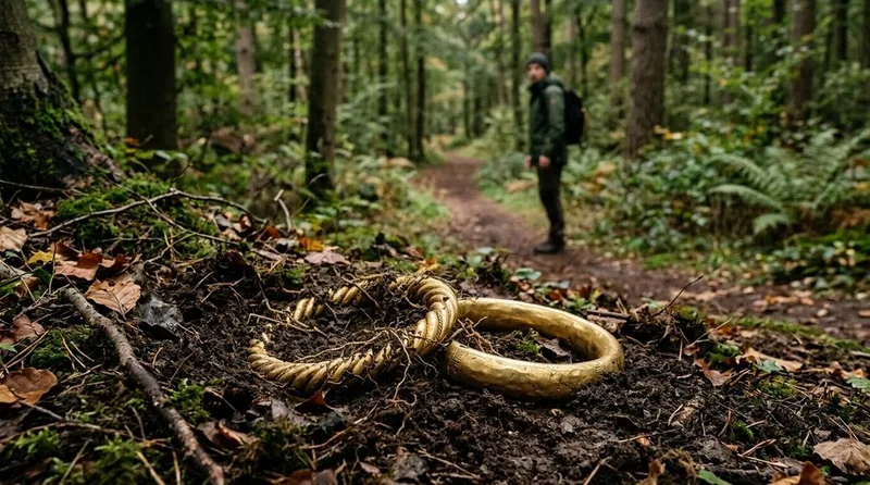 Achado na Dinamarca revela seis braceletes vikings de ouro