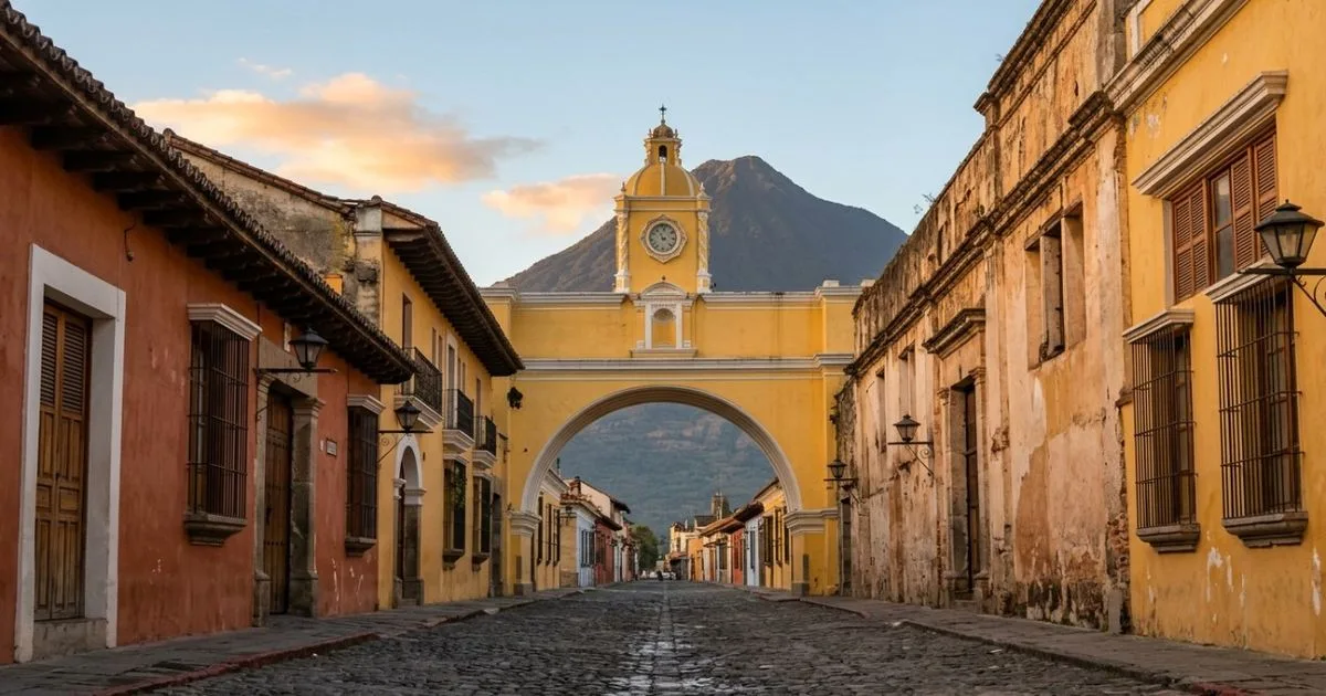 Antigua Guatemala preserva ruínas coloniais entre vulcões e ruas de pedra