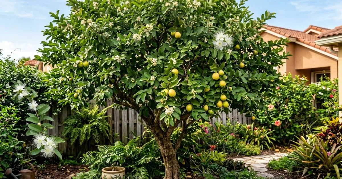 Goiabeira mantém folhas, produz frutos aromáticos e se adapta a jardins