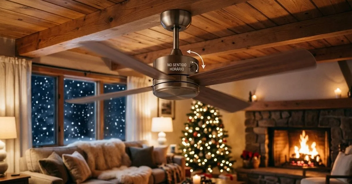 Ventilador de teto pode redistribuir o calor no inverno