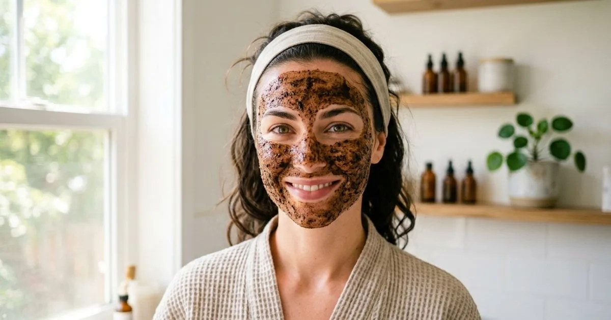 Cuidados e modo de uso de máscara facial com café, leite e vitamina E