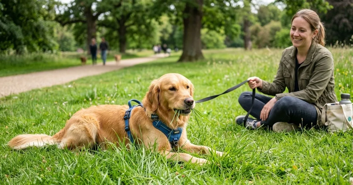 Comer grama não significa que o cachorro esteja tentando vomitar