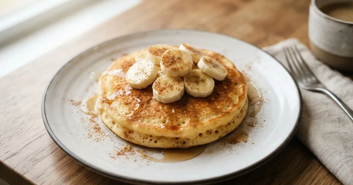 Panqueca de banana, aveia e canela fica pronta com poucos ingredientes