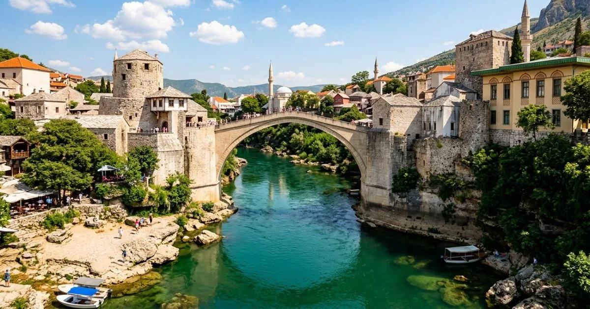 Mostar preserva ponte histórica e mistura de heranças no centro da Bósnia