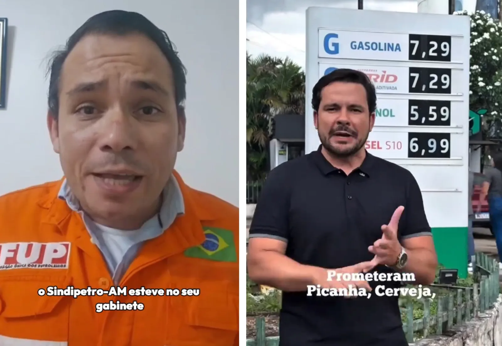 Sindipetro-AM critica Capitão Alberto Neto e atribui alta da gasolina à privatização da refinaria: "ajudou a criar esse monstro"