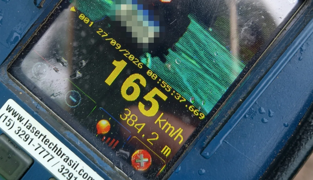 Infração na RSC-453 pode suspender direito de dirigir após radar marcar 165 km/h