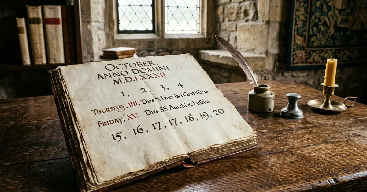 Por que outubro de 1582 pulou do dia 4 para o dia 15