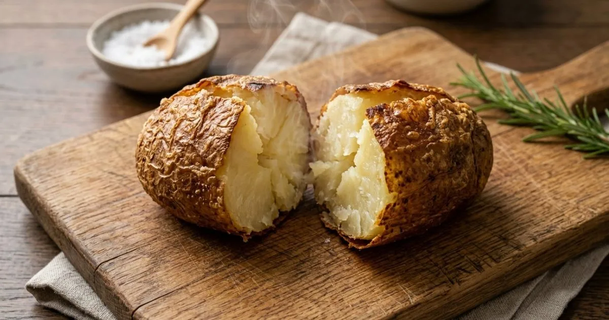 Superfície irregular ajuda a formar crosta dourada na batata assada