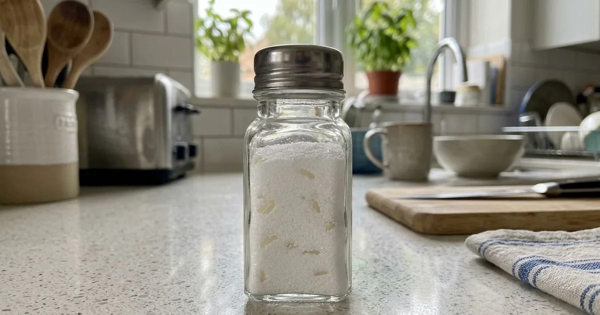 Arroz no saleiro ajuda a reduzir o empedramento causado pela umidade