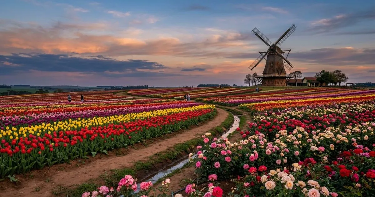 Holambra reúne herança holandesa, moinho e produção de flores