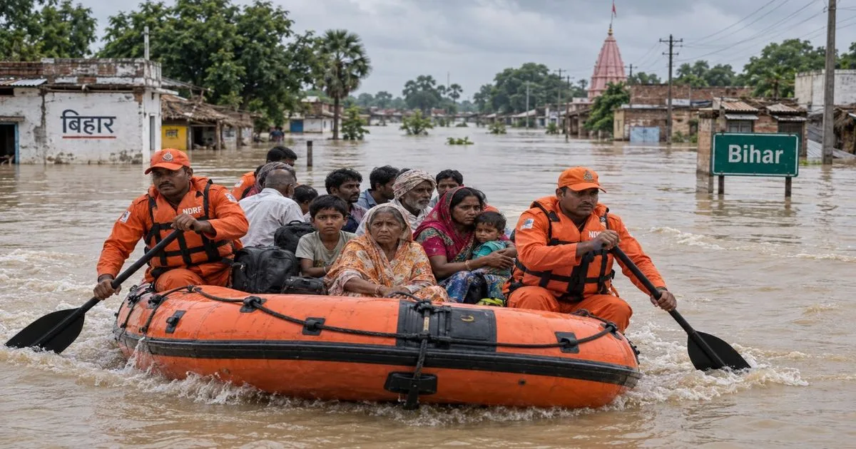Enchentes atingem mais de seiscentas mil pessoas em Bihar, na Índia