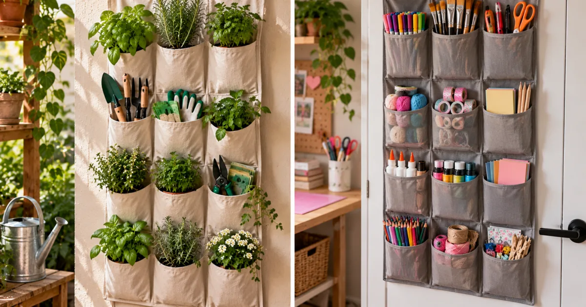 Organizador de sapatos pode virar jardim vertical e espaço para artesanato