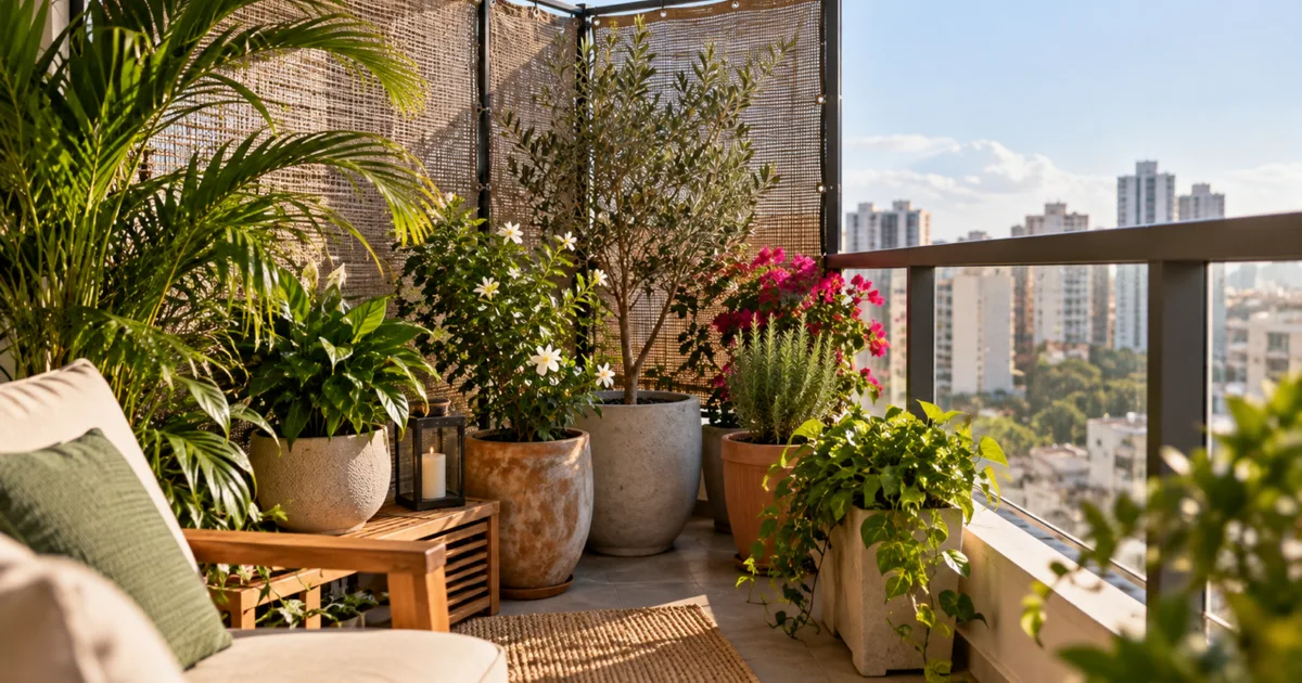 Como reduzir o impacto do vento em plantas de varandas altas