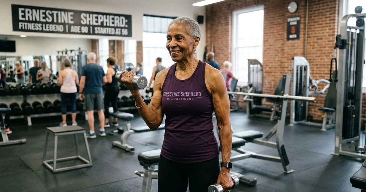 Ernestine Shepherd ajusta os treinos e segue ativa aos 90 anos