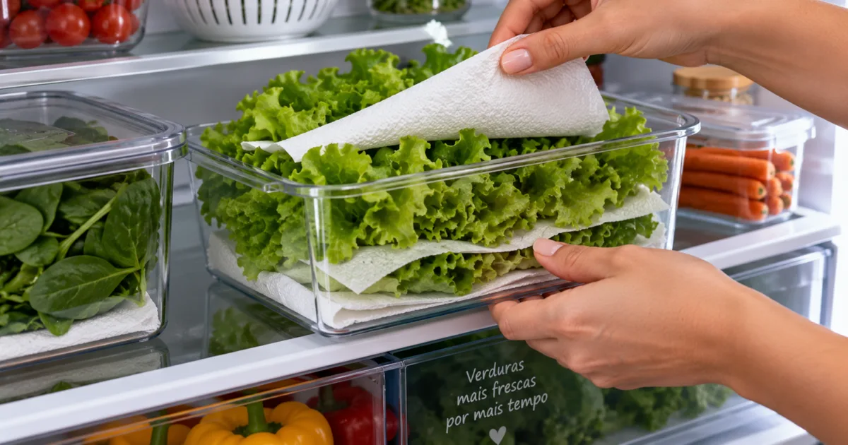 Como usar papel-toalha para conservar folhas verdes na geladeira