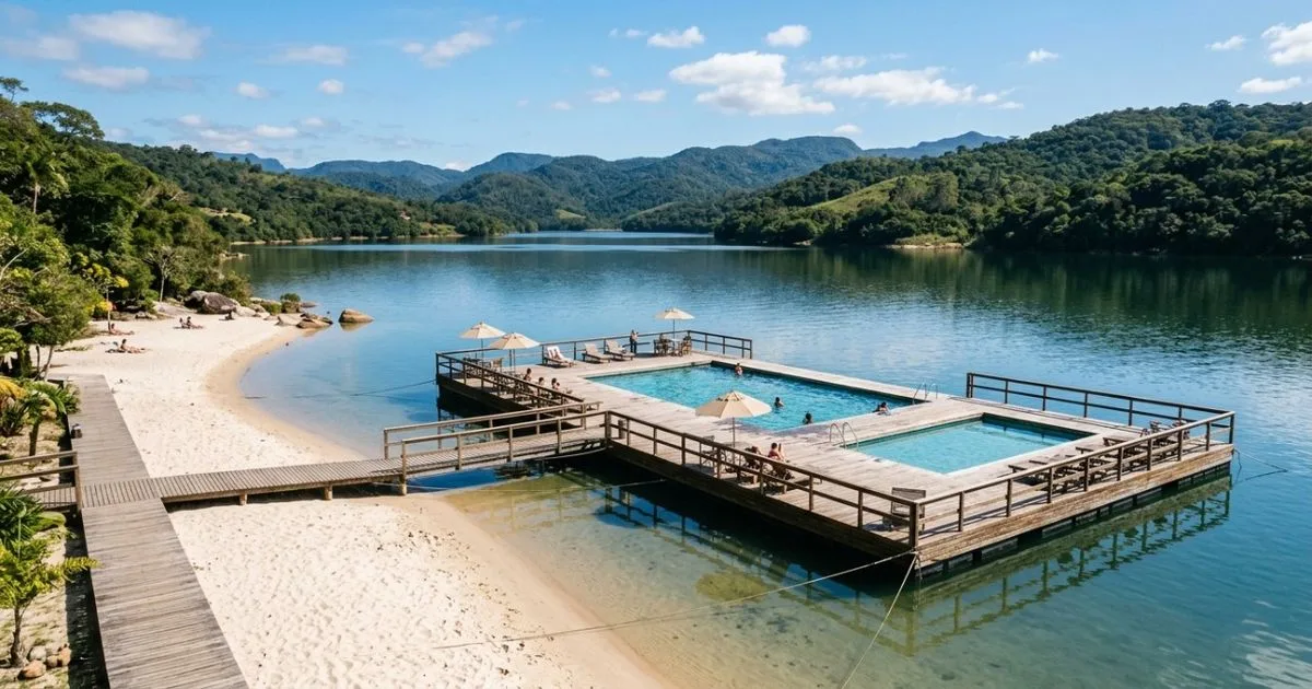 Praia fluvial no Alentejo combina represa, areia clara e áreas para banho