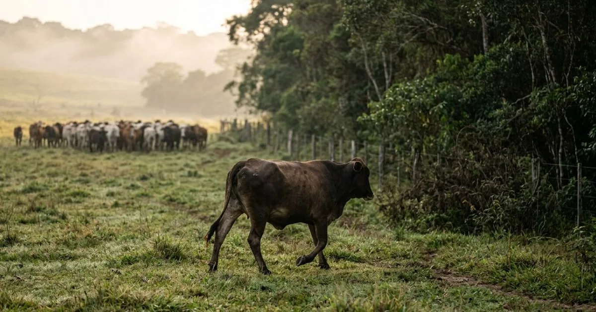 Vaca se afastava do rebanho e levava produtor até bezerro escondido
