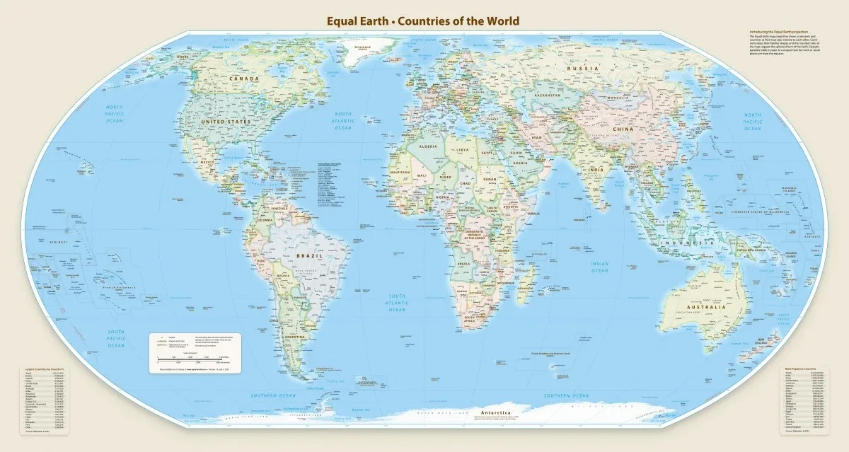 Assembleia Geral da ONU aprova projeção cartográfica Equal Earth