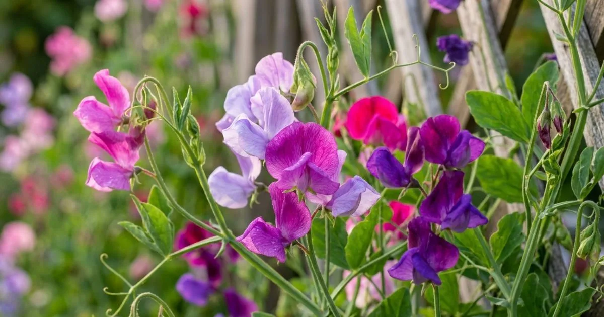 Semeadura de ervilhas-de-cheiro no outono antecipa floração do verão