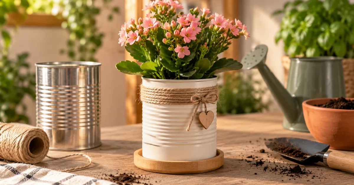 Como transformar uma lata de leite em vaso para plantas pequenas