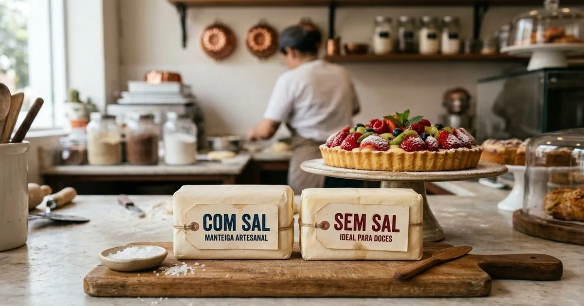 Manteiga com ou sem sal: diferenças e usos na confeitaria