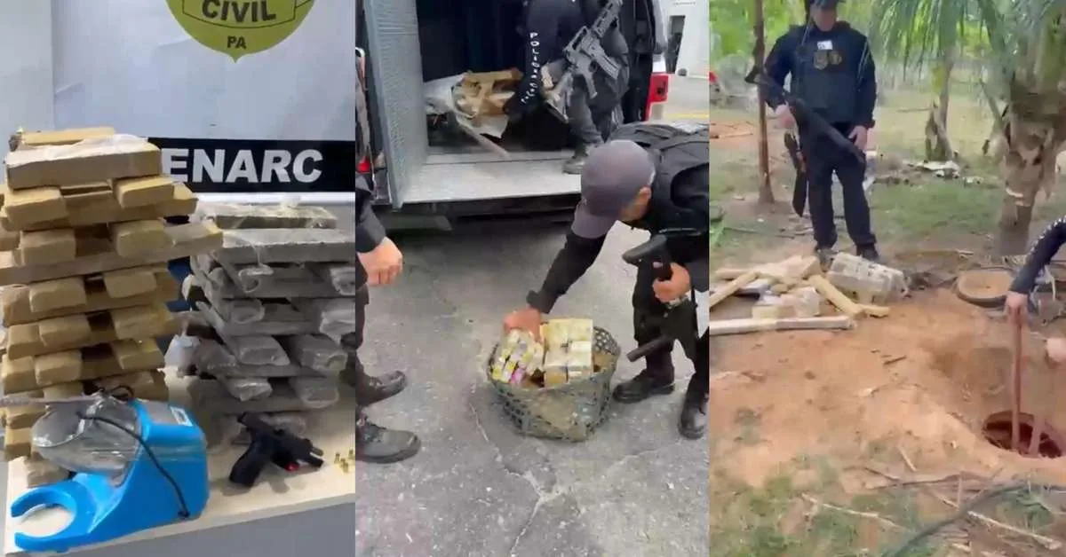 Polícia localiza drogas enterradas e prende dois homens no Pará