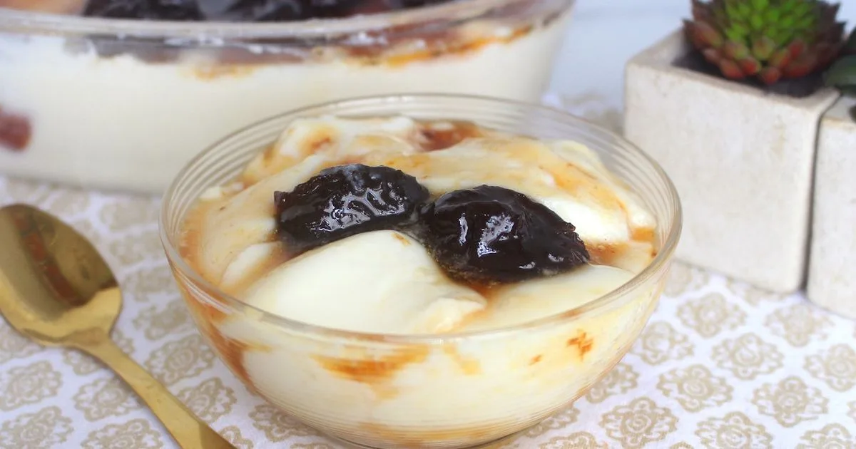 Manjar gelado de ameixa é feito sem levar a mistura ao fogo