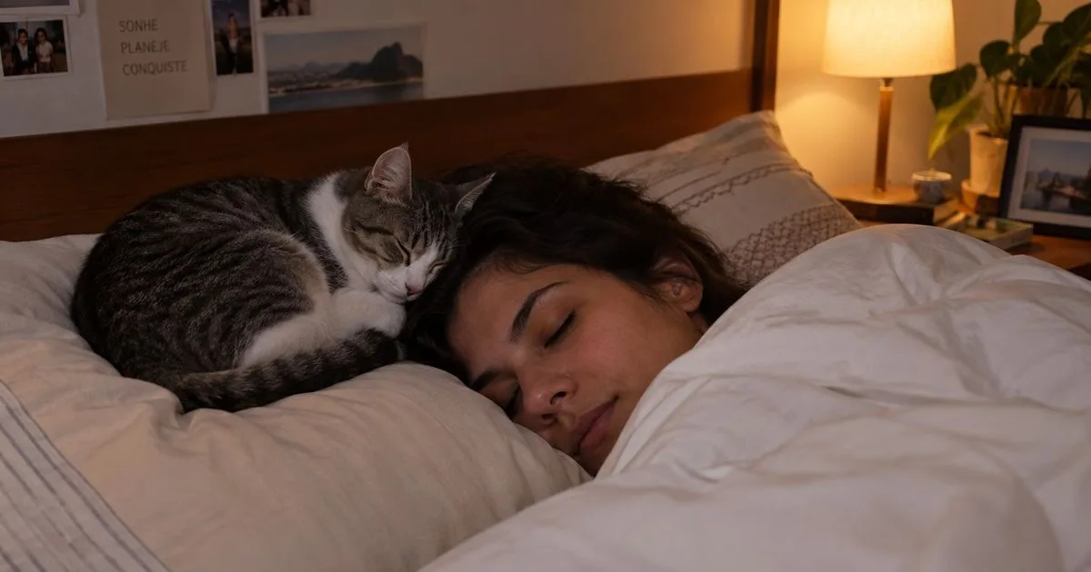 Mudança no comportamento do gato pode explicar noites no travesseiro