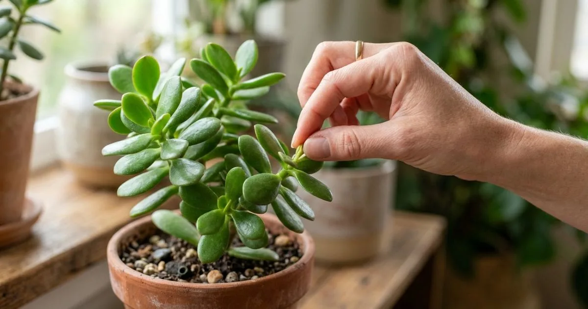Pinçamento ajuda a deixar a árvore-jade mais compacta e ramificada