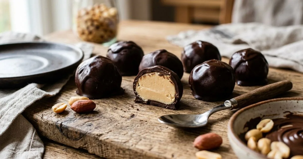 Bombom caseiro de amendoim leva quatro ingredientes e não precisa de forno