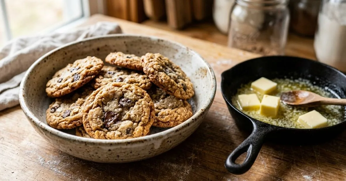 Dourar metade da manteiga intensifica o sabor e mantém a maciez dos cookies