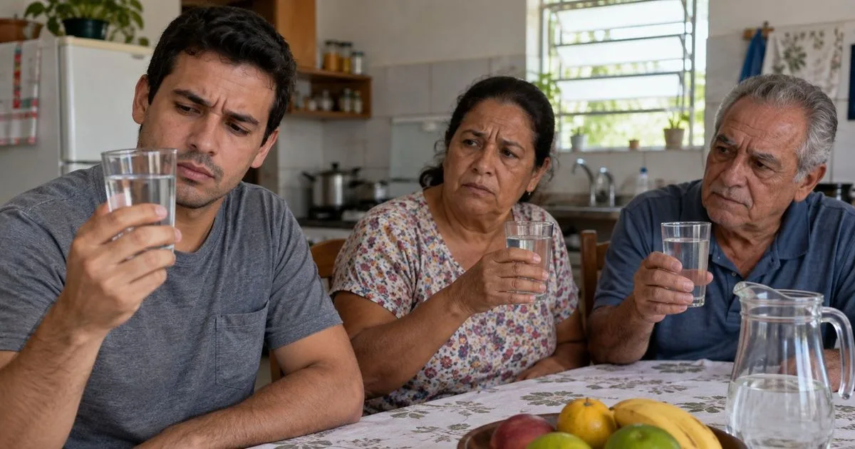 Gosto estranho na água leva família a descobrir falha na caixa d’água