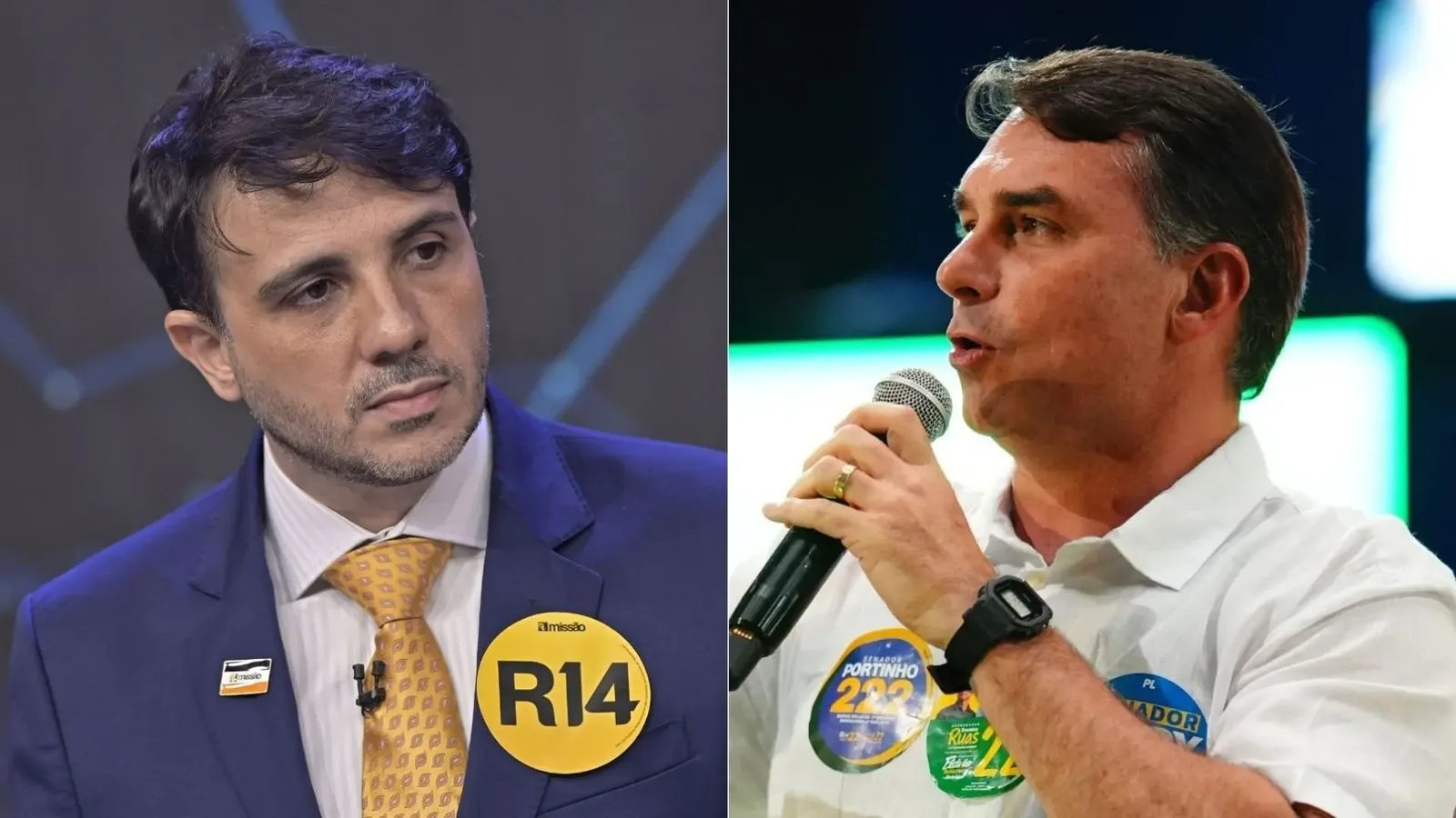 Flávio Bolsonaro usa “dinheiro ilegal” de Trump na campanha, diz Renan Santos